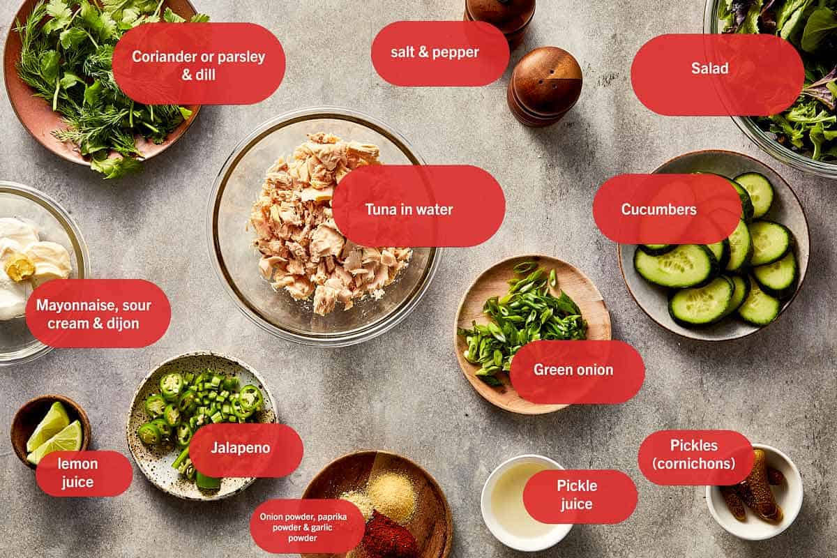 Ingredients for Tuna Salad