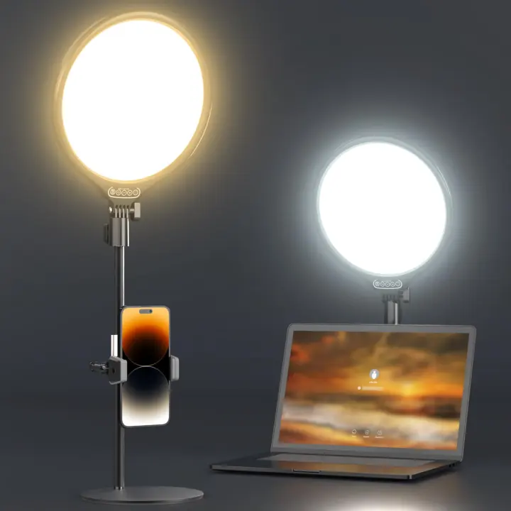 10.5in Laptop LED Panel with Adjustable Stand & Phone Holder