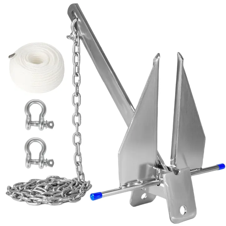 10 lb Fluke Boat Anchor Kit for 16–26 ft Boats — Complete Set