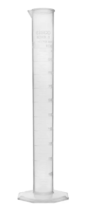 100ml Polypropylene Graduated Cylinder — Stable Base, Lab Grade