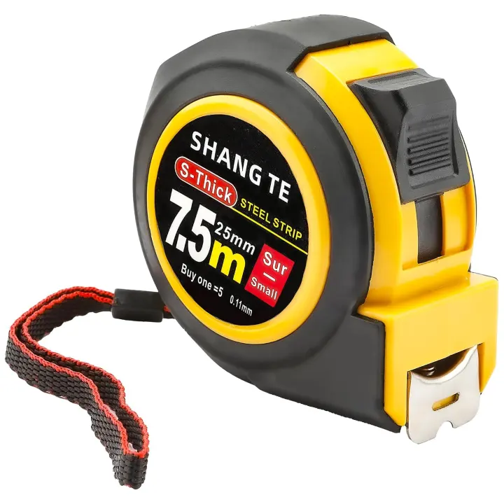 25 ft Retractable Steel Tape Measure — Self-Locking Imperial/Metric