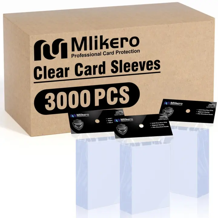 3000 Clear Penny Card Sleeves — Standard Trading Card Protectors