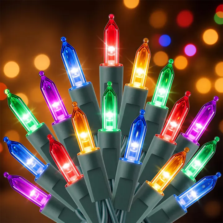 32 ft 100-LED Christmas Mini String Lights — 8 Modes with Timer