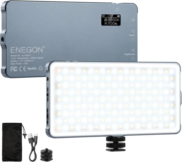 4000mAh Mountable Bi-Color LED Video Light — Mini Panel for DSLR