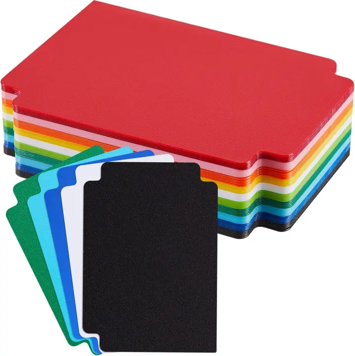 50-Pack Multicolor Plastic Card Dividers for TCGs