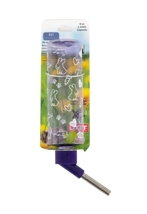 8 oz Small Animal Cage Water Bottle (Translucent Purple)