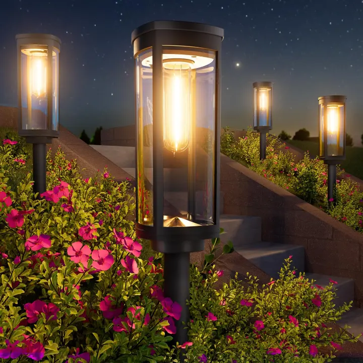 8-Pack Solar Pathway Lights — Warm White, IP65 Waterproof