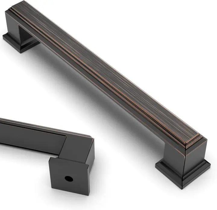 Asidrama Oil-Rubbed Bronze 5" Cabinet Pulls — 10-Pack, Solid Zinc