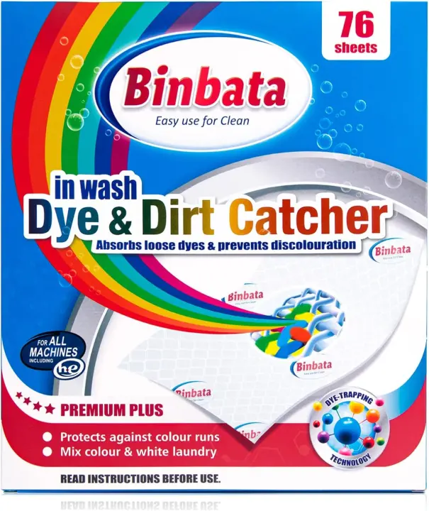 Binbata Color-Guard Laundry Sheets — 76 Dye-Absorbing Sheets