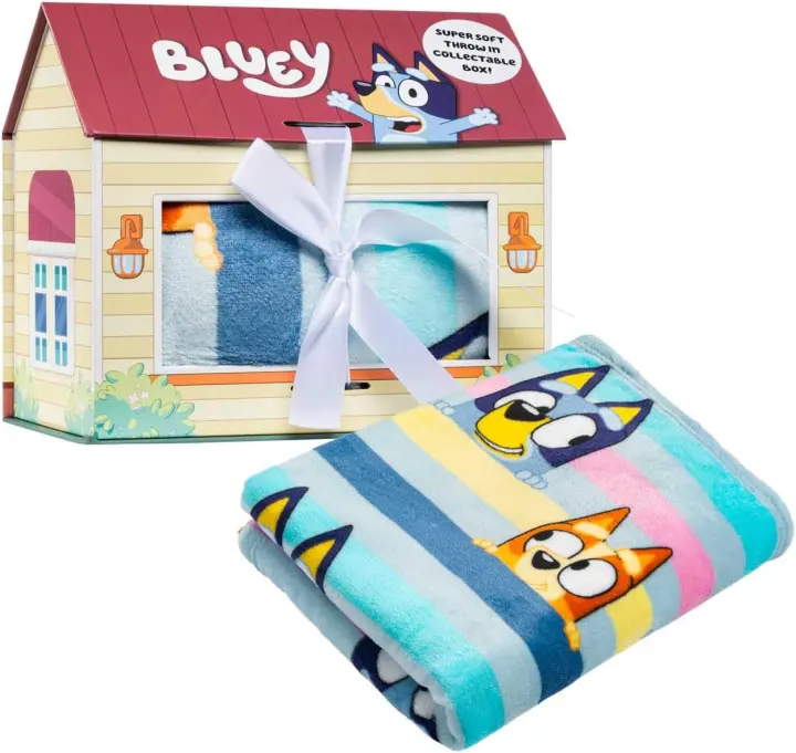 Bluey Fleece Throw Blanket with Gift Box — 46 x 60 Inches