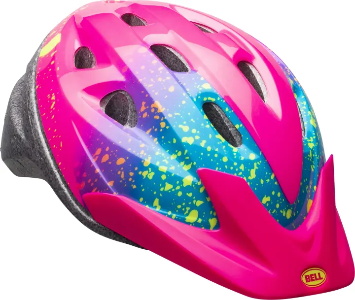 Child Rally Bike Helmet — Pink Splatter Stella (Child Size)