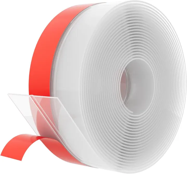 Clear 2 in × 20 ft Silicone Weather Strip — Self-Adhesive Door Seal