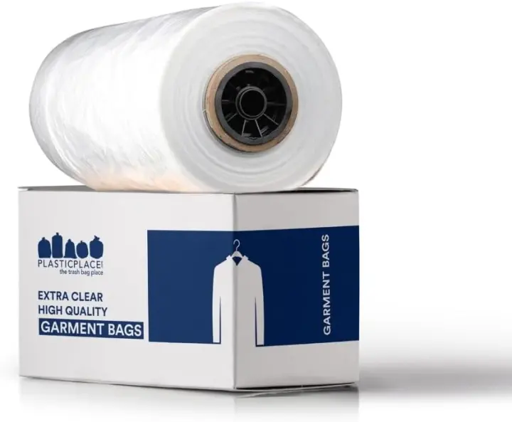 Clear Plastic Garment Bags — Zippered Protective Covers (240/roll)