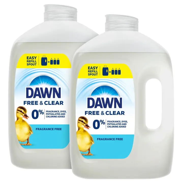Dawn Free & Clear Refill Jug Dishwashing Liquid — Unscented 51.5 oz (2-Pack)