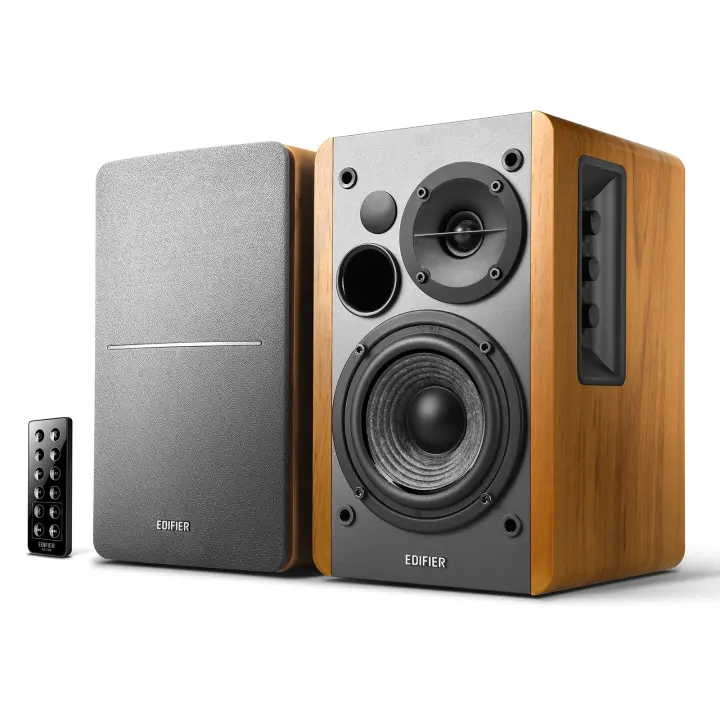 Edifier R1280DB Bluetooth Powered Bookshelf Speakers (4" Wood-Grain)