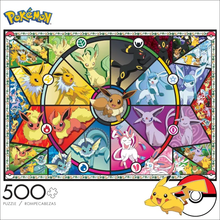 Eevee Evolutions 500-Piece Jigsaw Puzzle — Pokémon Puzzle with Poster