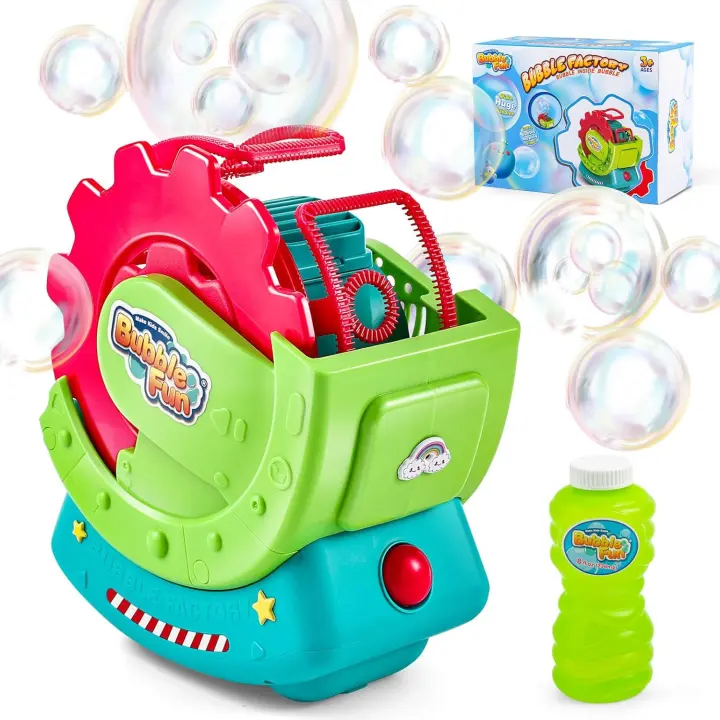 Extra-Large Bubble Machine for Kids, Toddlers & Pets with 8 oz Solution