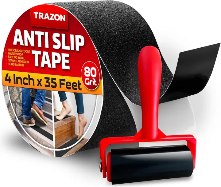 Heavy-Duty Anti-Slip Grip Tape — 4 in x 35 ft Safety Traction Roll