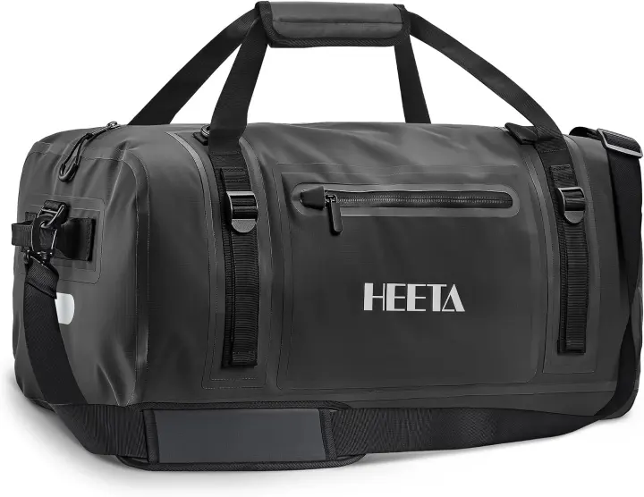 HEETA 50L Waterproof Motorcycle Duffel Dry Bag — Black