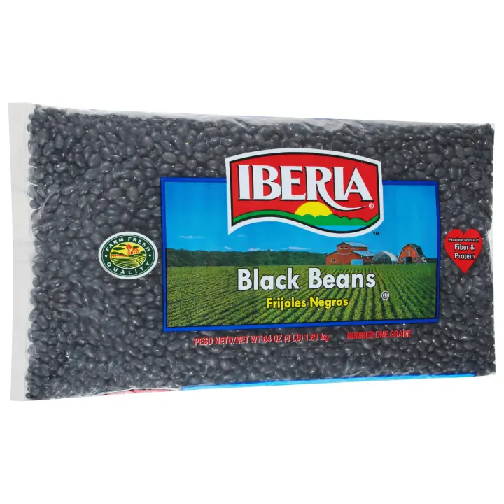 Iberia Dried Black Beans — 4 lb Bag (Dried Beans)