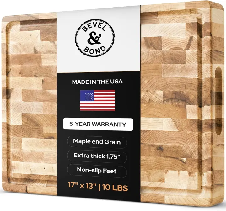 Maple End-Grain Butcher Block — 17 x 13 x 1.75 in (10 lb)