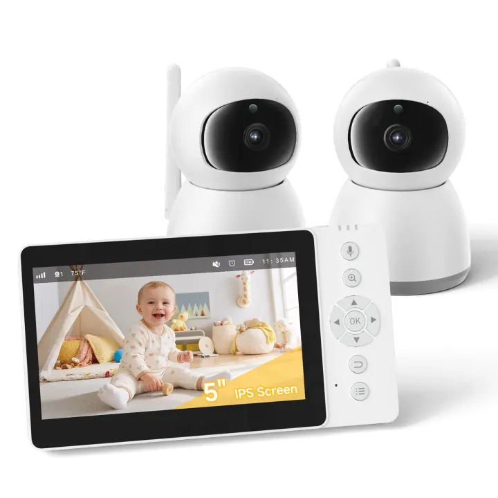 Pignynt 1080P Pan-Tilt-Zoom Baby Monitor — 2-Camera, No WiFi
