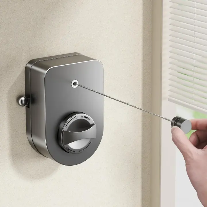 Retractable Non-Sag Clothesline — Heavy-Duty Wall-Mounted, 13.8 ft