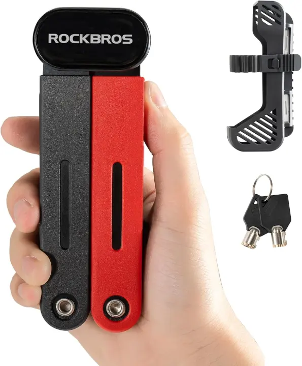 ROCKBROS 47-inch Folding Bike Lock with Two Keys — Heavy Duty