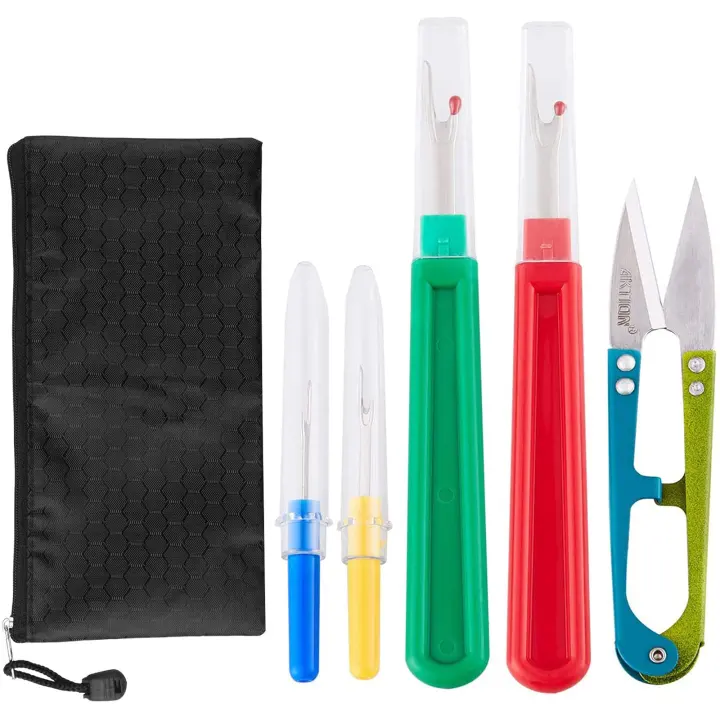 Seam Ripper & Thread Snip Kit — 2 Large, 2 Small Rippers + Nipper