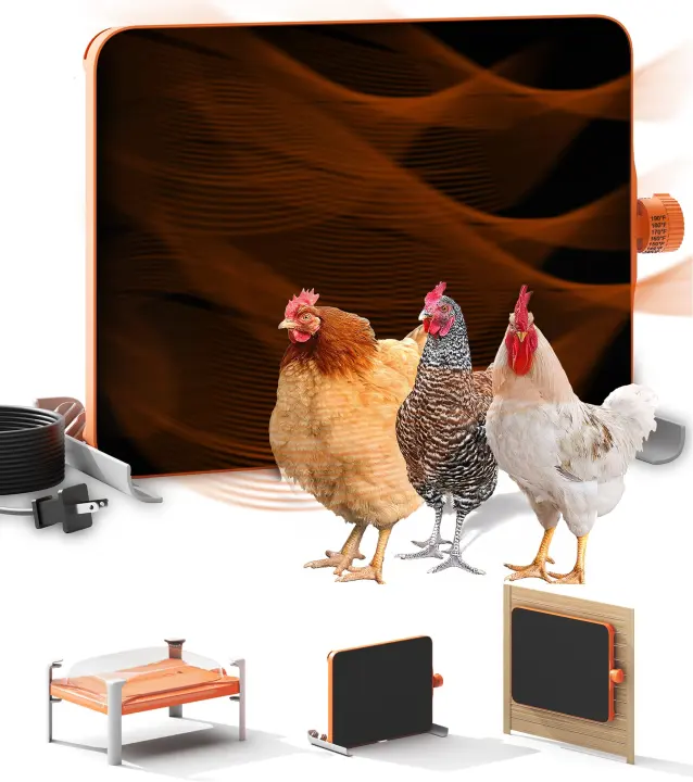 Smart Chicken Heat Plate — 200W Coop Heater with Temp Sensor