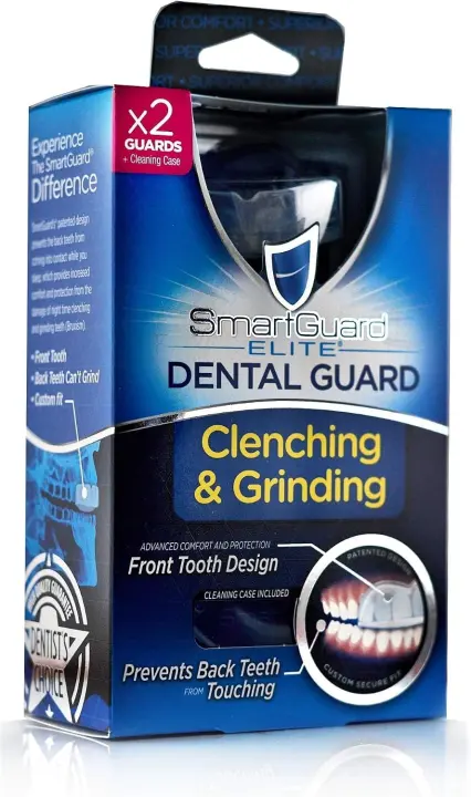 SmartGuard Elite Front-Tooth Night Guard — 2 Guards + Travel Case