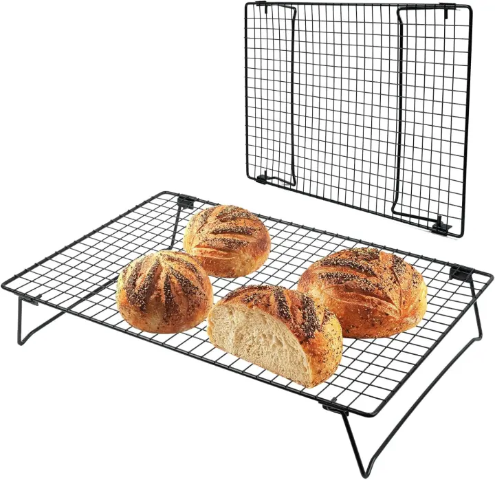 Sourdough Cooling Rack — Heavy-Duty 17×11×3 in Elevated Wire Rack