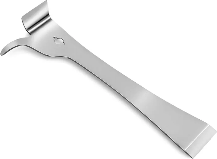 Stainless Steel J-Hook Hive Scraper — Multi-Purpose Beekeeper Tool