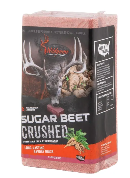 Sugar Beet Crushed 4 lb Deer Mineral Brick — Time‑Release Attractant