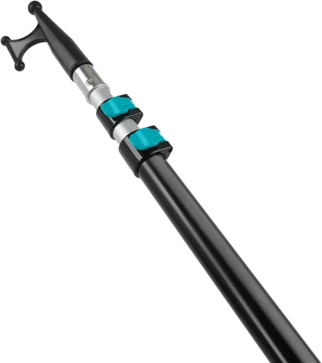 Telescoping Boat Hook Pole (5–12 ft) — Aluminum Floating Dock Pole, 20 ft Reach