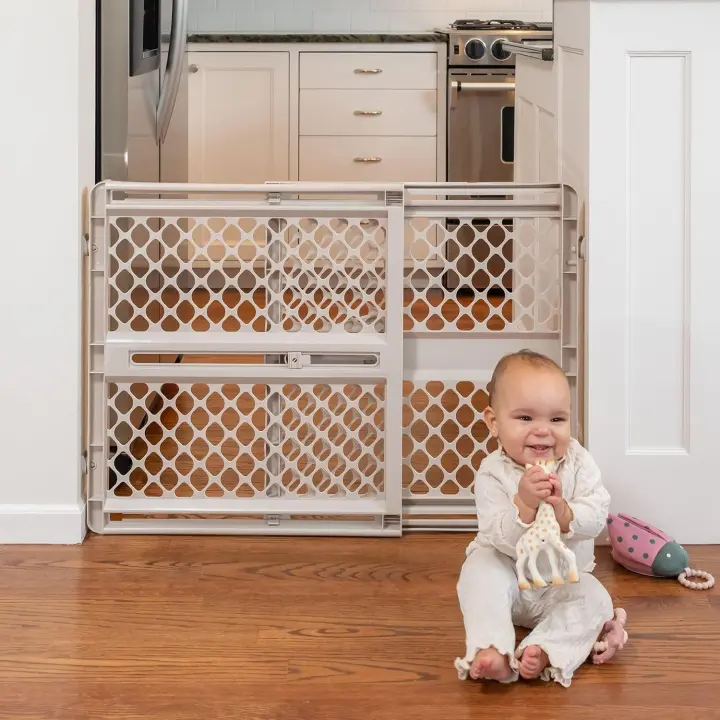 Toddleroo Supergate Ergo Plastic Baby Gate — Adjustable Indoor Safety Gate