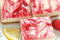 Zesty Lemon Raspberry Cheesecake Bars