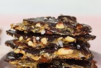 Snickers Inspired Peanut Butter Date Bark
