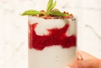 Instant Strawberry Greek Yogurt Stack