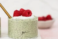 Quick High Protein Matcha Chia Pudding with Yogurt