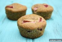 Rustic Strawberry Wheat Muffins