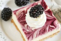 Amethyst Swirl Cheesecake Bars