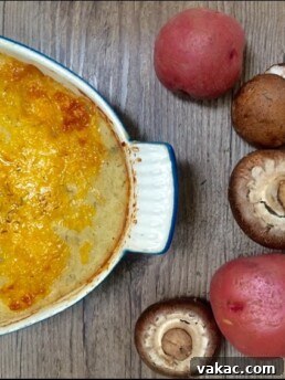 A top-down view of the prepared shepherd's pie, showcasing the mashed potato topping.
