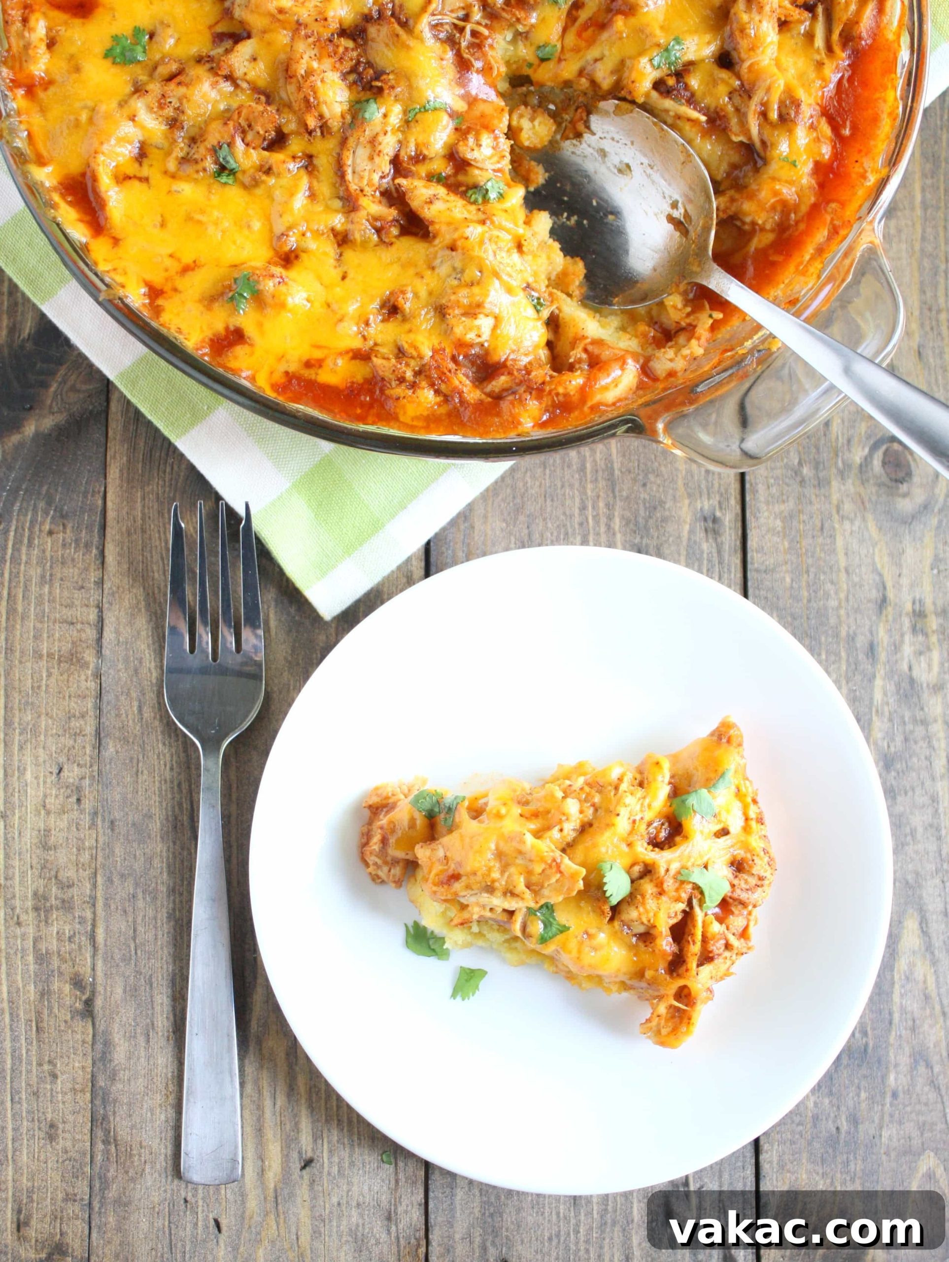 Fiesta Chicken Tamale Casserole 3 Layered Chicken Tamale Pie with Cornbread Crust