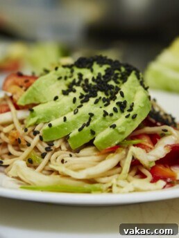 Chilled Noodle Salad with Ginger Wasabi Dressing