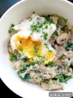 Savory Quick Oats with Poached Egg
