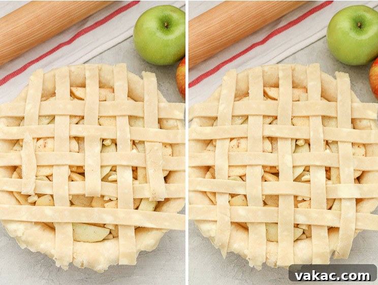 Learn how to make a lattice pie crust with this easy step-by-step tutorial. This simple technique is a beautiful decorative touch for almost any pie!