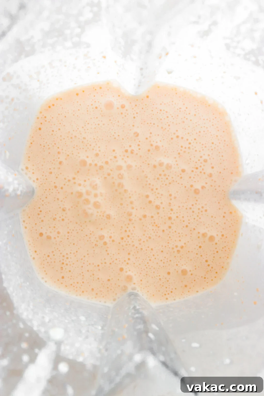 Secretly Creamy 5-Ingredient Cottage Cheese Mac 5 Blended ingredients for 5 Ingredient Creamy Cottage Cheese Mac and Cheese in a blender