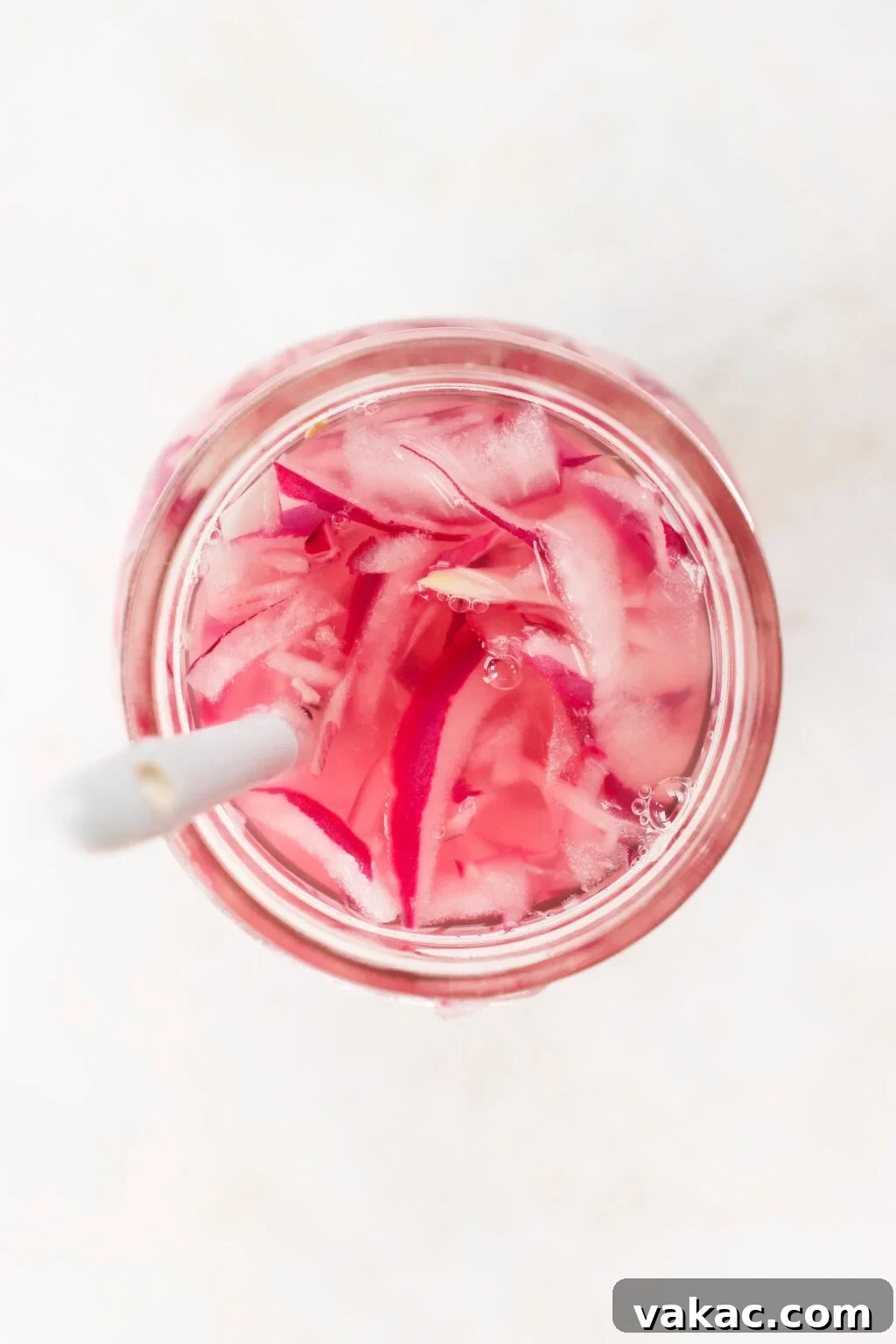 Whip Up Tangy Quick Pickled Red Onions 5 Quick pickled red onion in a glass jar