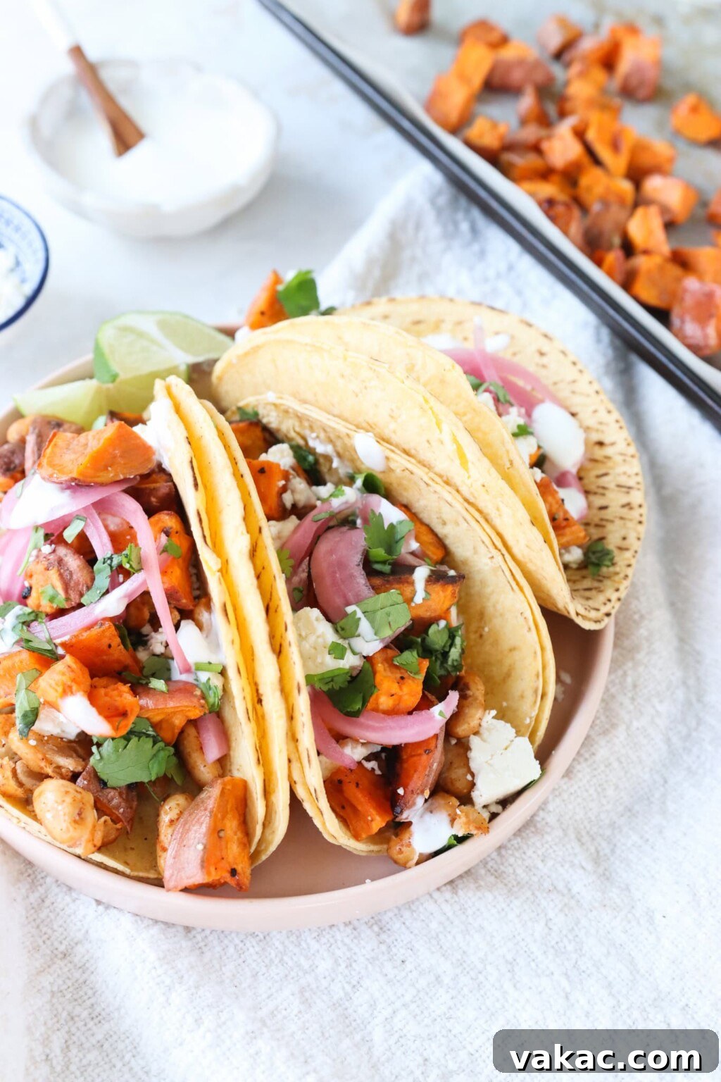 Whip Up Tangy Quick Pickled Red Onions 8 Various dishes topped with quick pickled red onions, including tacos, salads, and bowls.